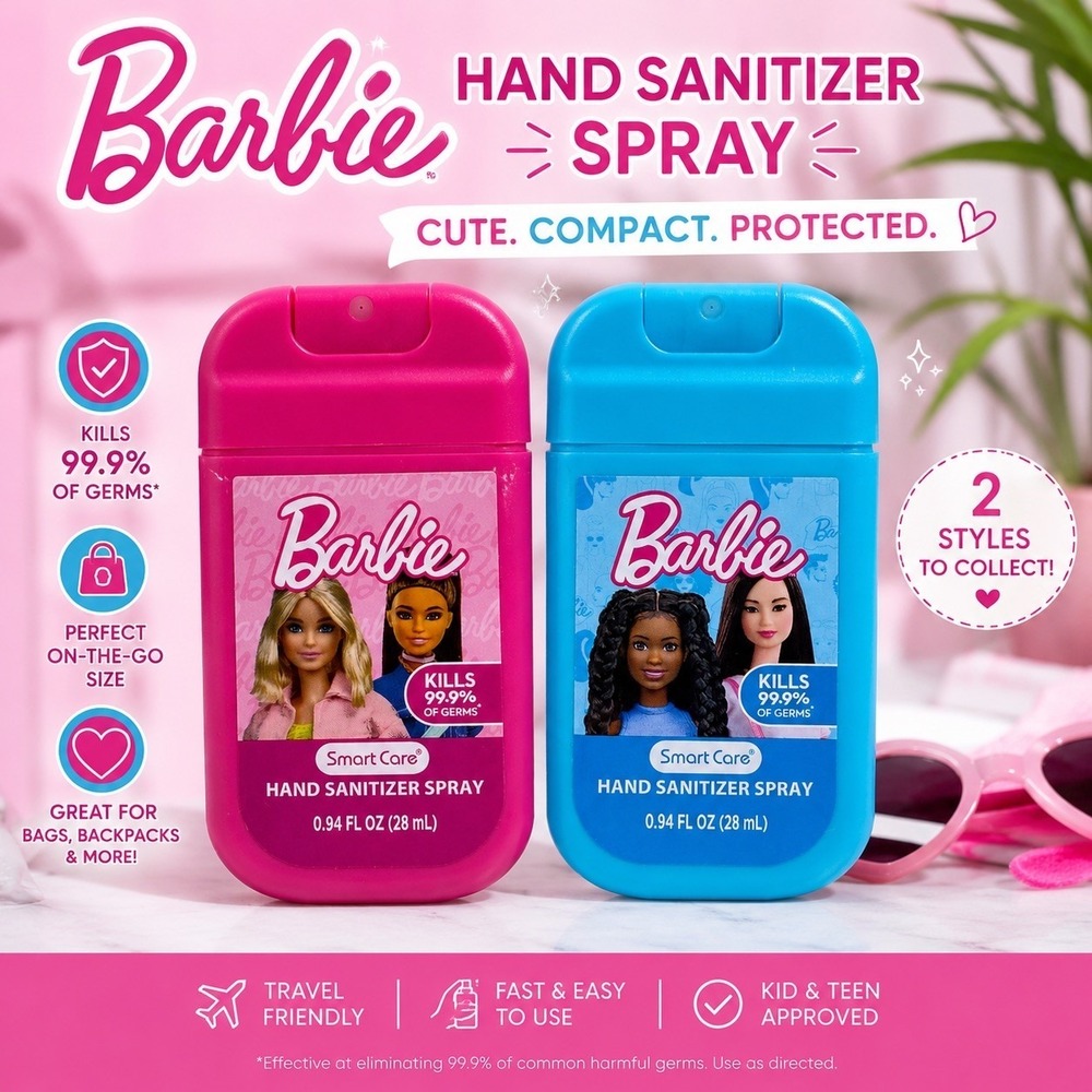 Smart Care Barbie Hand Sanitizer‎ Spray, 2-Pack, 0.94 fl oz Each